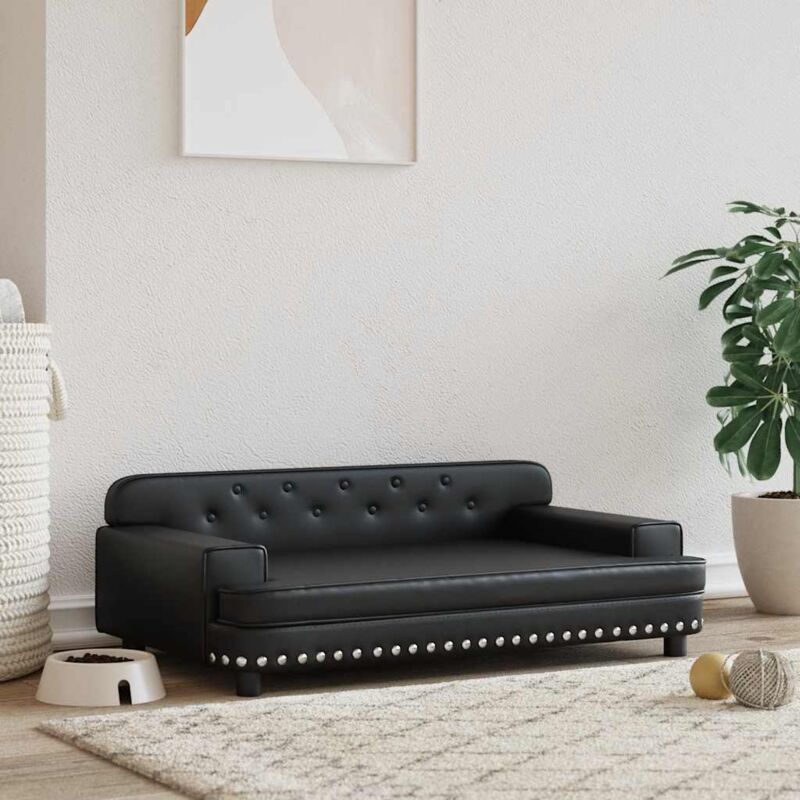 foto del prodotto lettino per cani nero 90x53x30 cm in similpelle vidaxl