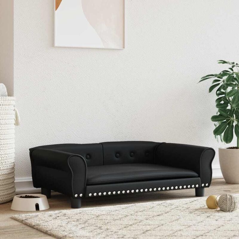 foto del prodotto lettino per cani nero 95x55x30 cm in similpelle vidaxl