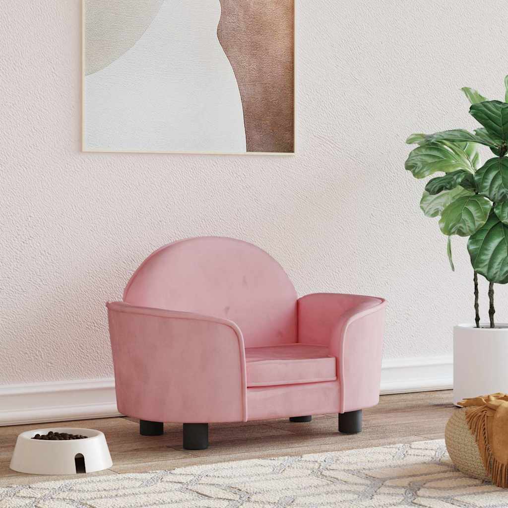 foto del prodotto lettino per cani rosa 66x40x45 cm in vellutocod mxl 71189