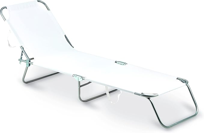 foto del prodotto lettino pieghevole maiorca colore bianco l1548015