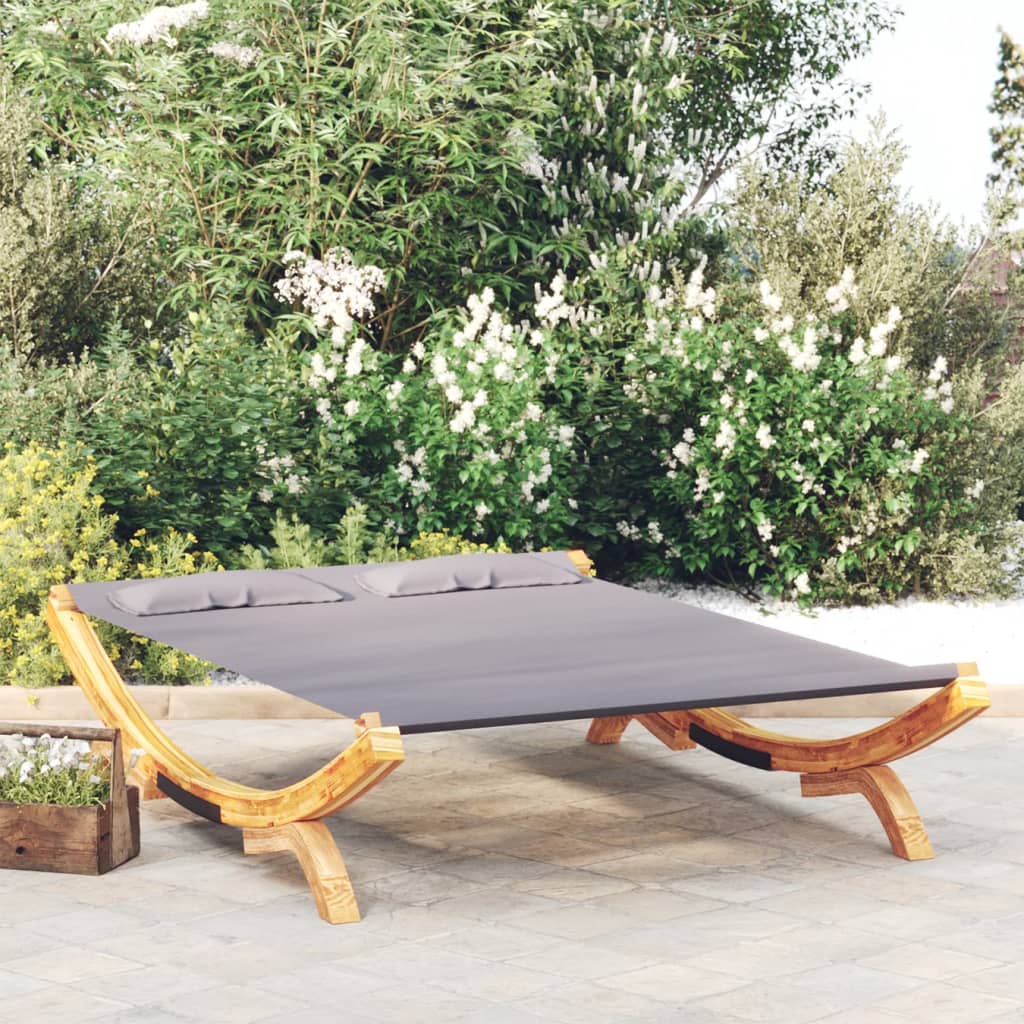 foto del prodotto lettino prendisole 165x188,5x46 cm in legno curvato antracite cod mxl 71228