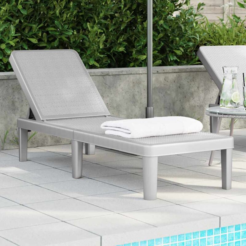 foto del prodotto lettino prendisole 4 altezze regolabili nero 155,5x57x28 cm ipp vidaxl