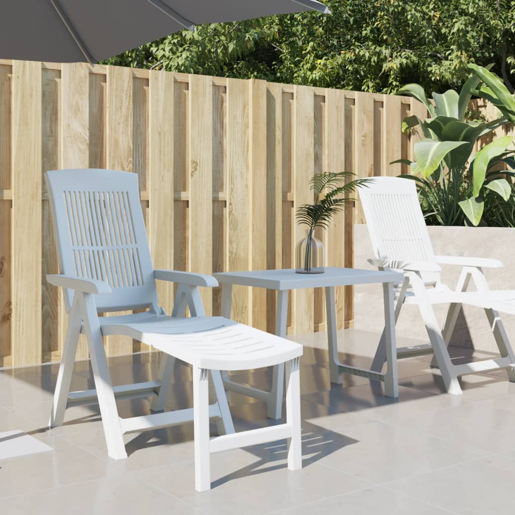 foto del prodotto lettino prendisole bianco in plastica