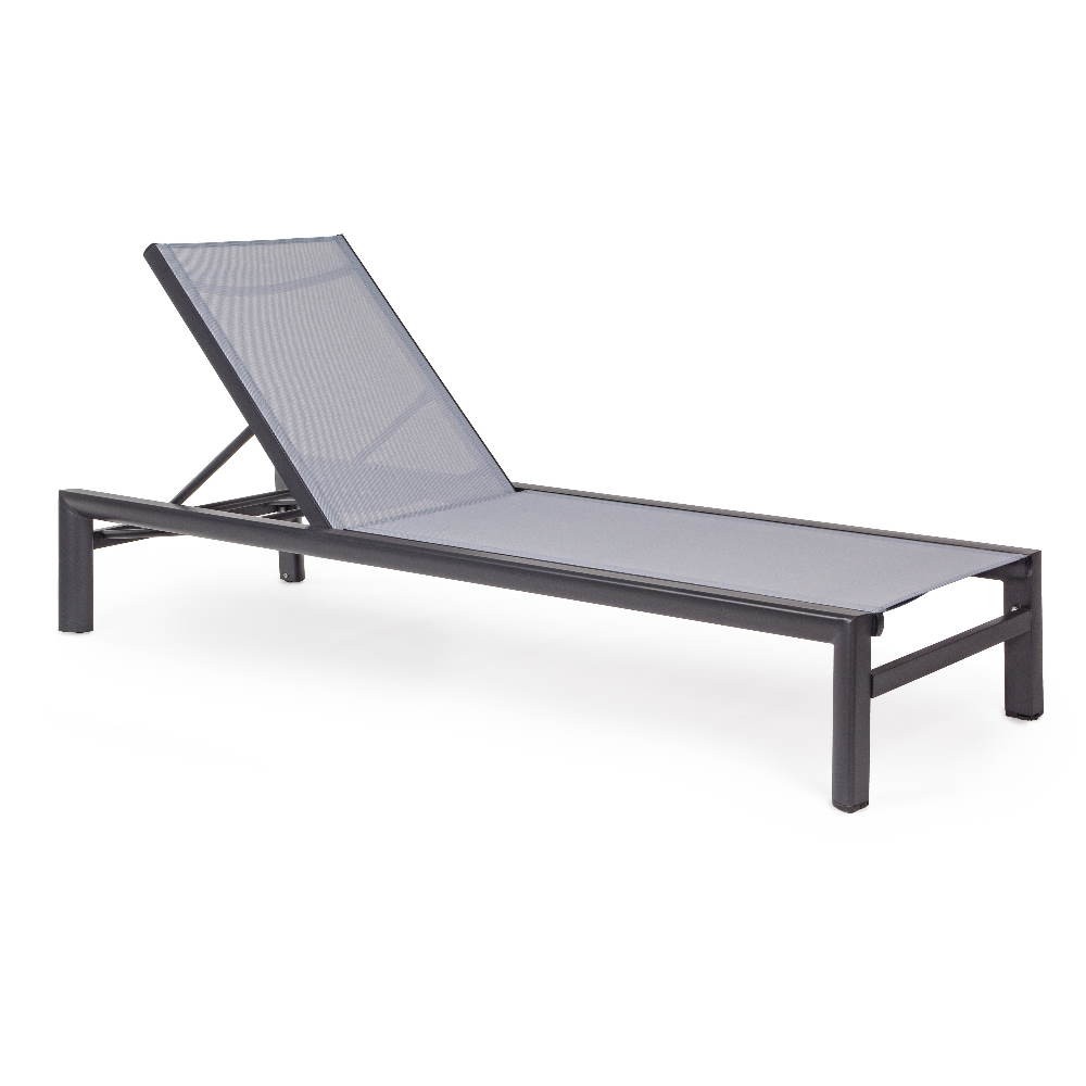 foto del prodotto lettino prendisole con ruote antracite skipper bizzotto