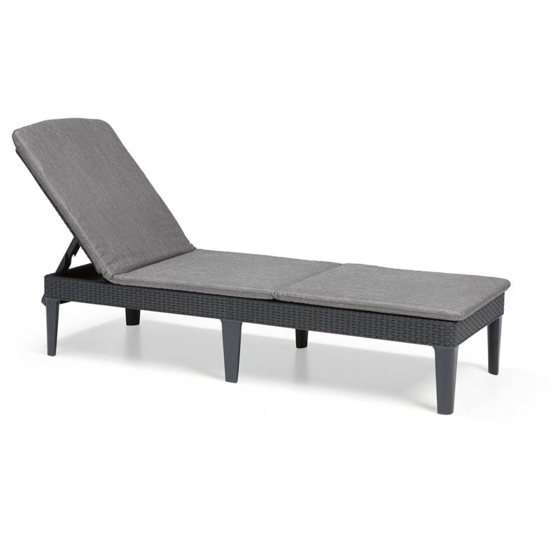foto del prodotto lettino prendisole glace, sdraio da giardino, letto pieghevole outdoor, sedia reclinabile, 188x58 h29 cm, antracite e grigio dmora