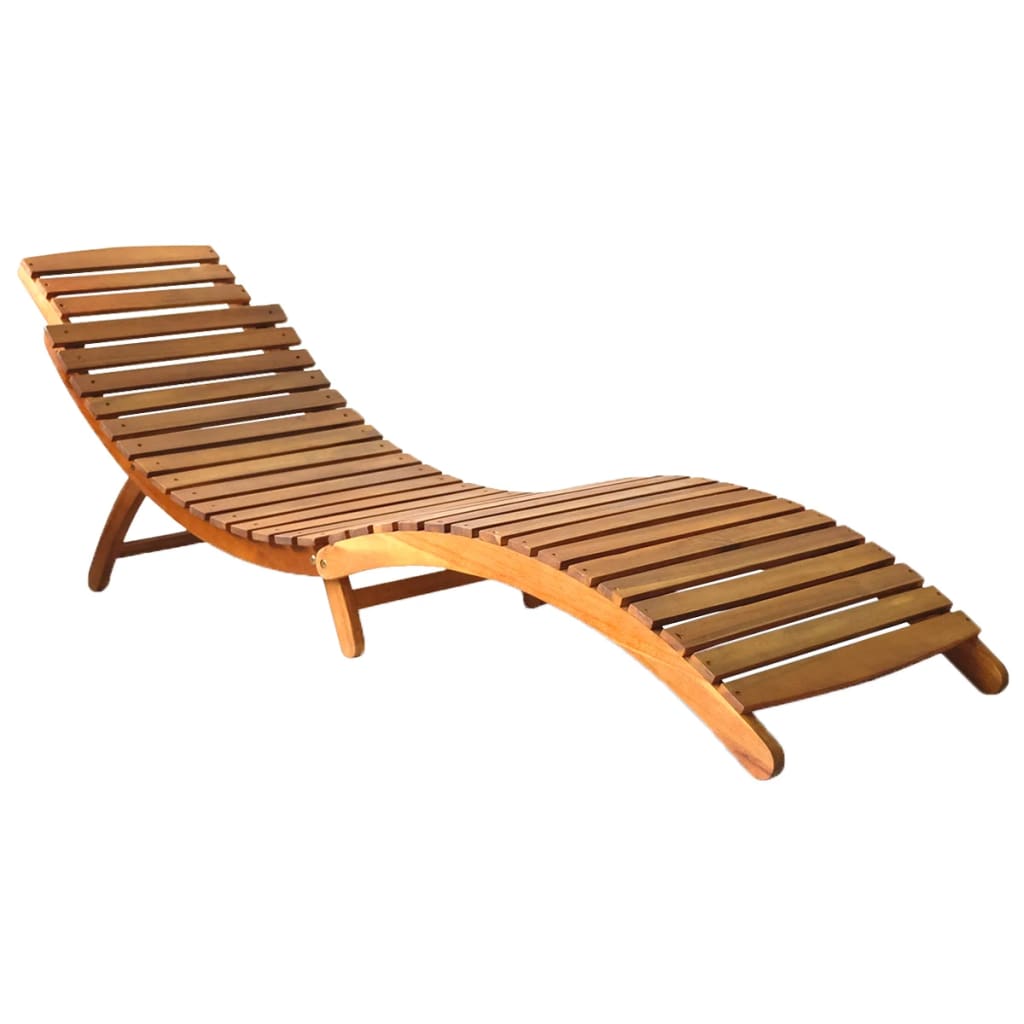 foto del prodotto lettino prendisole in legno massello d acacia marrone cod mxl 15044