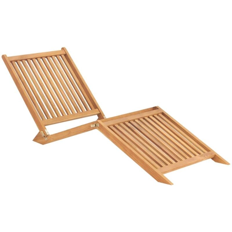 foto del prodotto lettino prendisole in legno massello di teak vidaxl