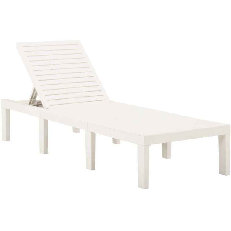 foto del prodotto lettino prendisole in plastica bianco vidaxl