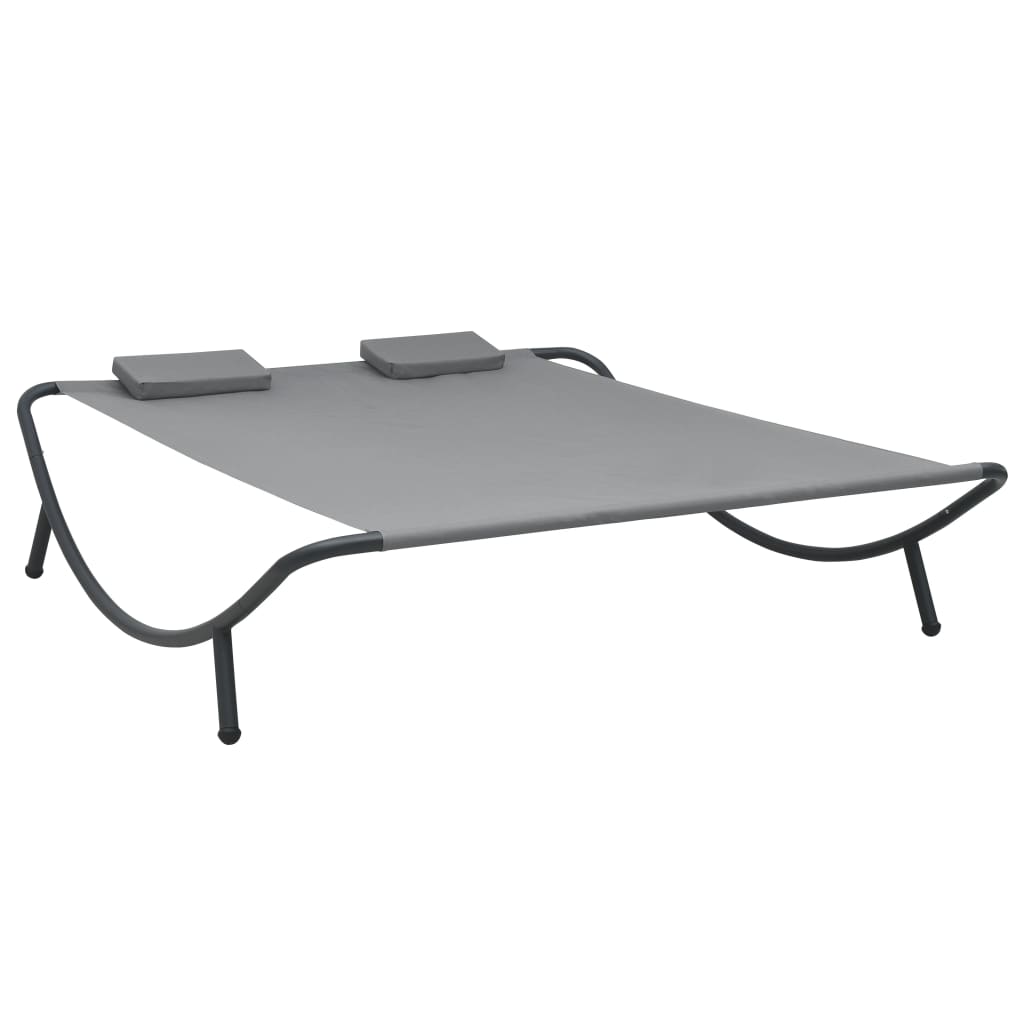 foto del prodotto lettino prendisole in tessuto antracite cod mxl 72506