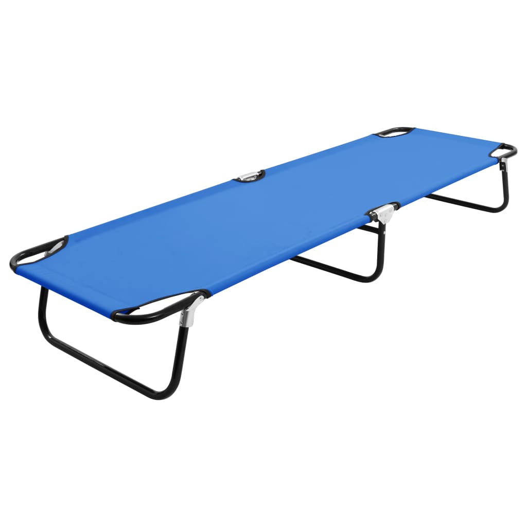 foto del prodotto lettino prendisole pieghevole blu in acciaio cod mxl 27044