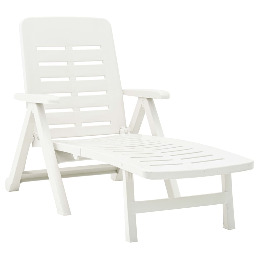 foto del prodotto lettino prendisole pieghevole in plastica bianco cod mxl 6413