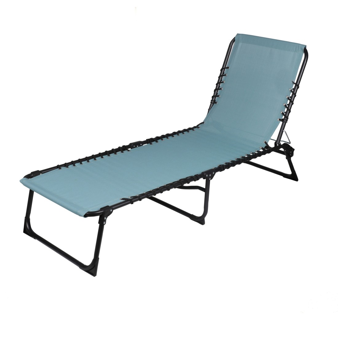foto del prodotto lettino prendisole sdraio colore blu grigio 187x85x56 cm