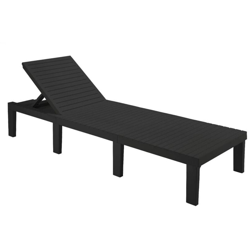 foto del prodotto lettino prendisole, sdraio da giardino regolabile, lettino da esterno, 100 made in italy, cm 195x65h78, antracite