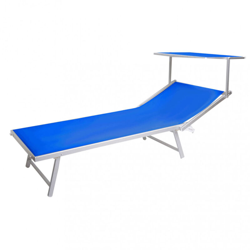 foto del prodotto lettino prendisole xl in alluminio,textilene cm 213x85x40 kody colore blu melange