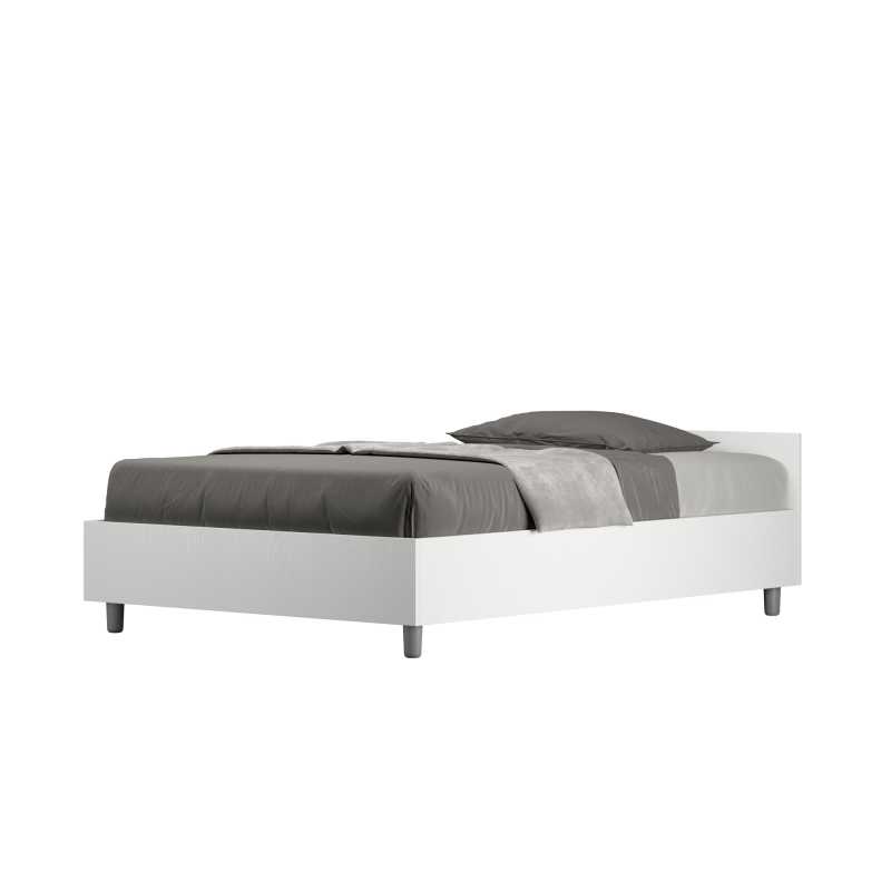 foto del prodotto letto 1 piazza e mezza 120x190 cm nuamo contenitore,bianco frassino