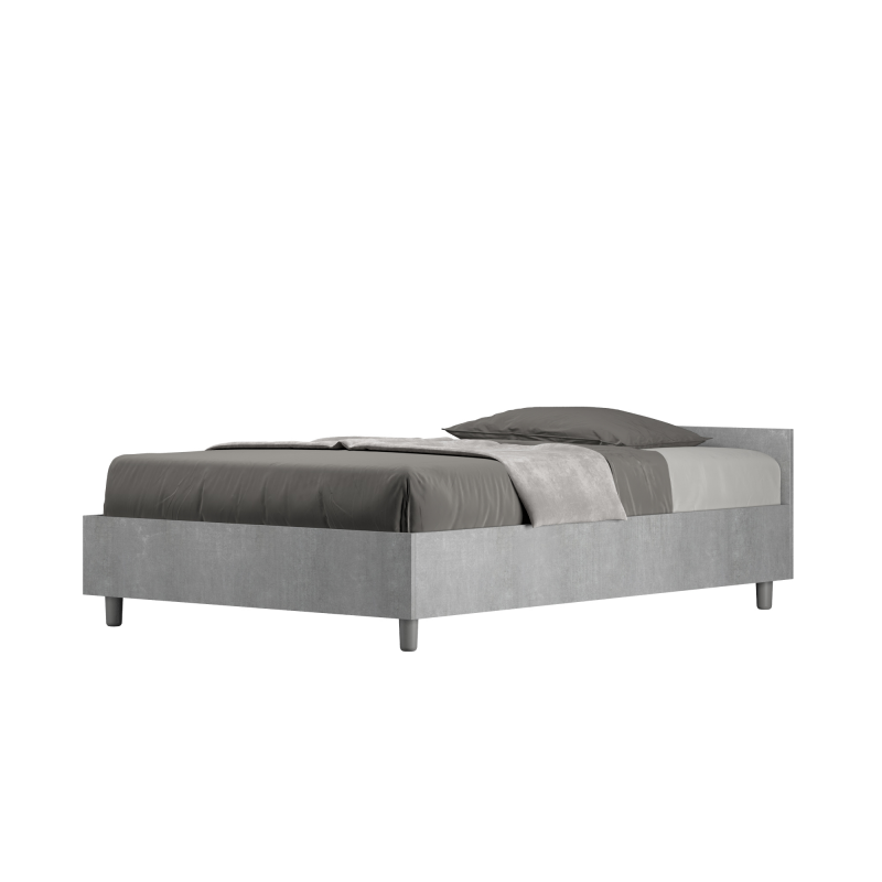 foto del prodotto letto 1 piazza e mezza 120x200 cm nuamo con rete,grigio
