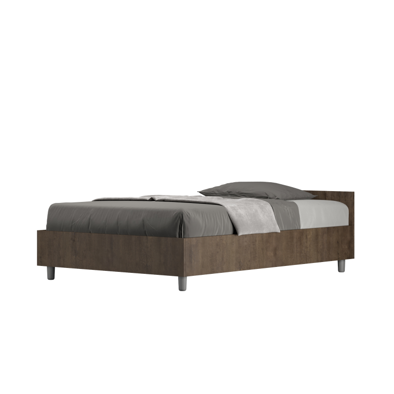 foto del prodotto letto 1 piazza e mezza 120x200 cm nuamo contenitore,noce