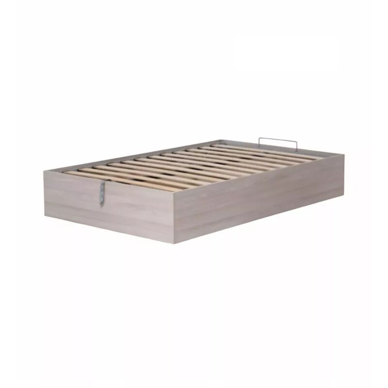 foto del prodotto letto 1 piazza e mezza ""bed box"" olmo naturale con rete e contenitore, 120x190 cm