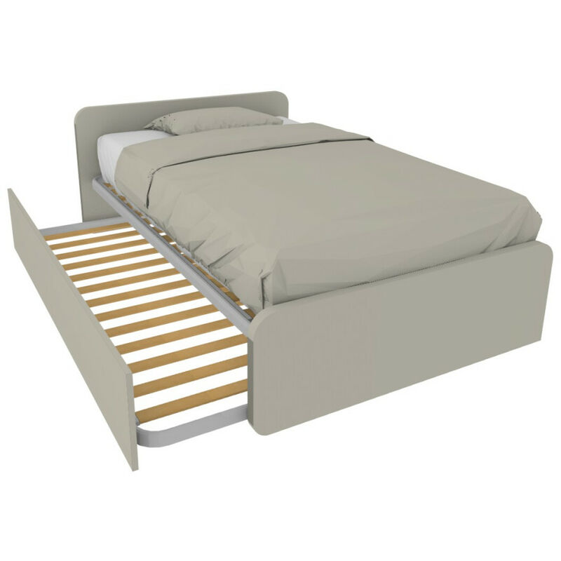 foto del prodotto letto 1 piazza e mezza con letto estraibile - ecru cappuccino