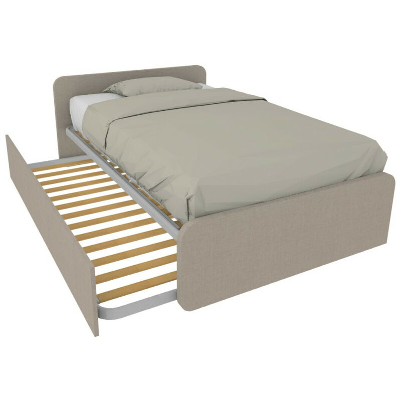 foto del prodotto letto 1 piazza e mezza con letto estraibile - effetto tessuto