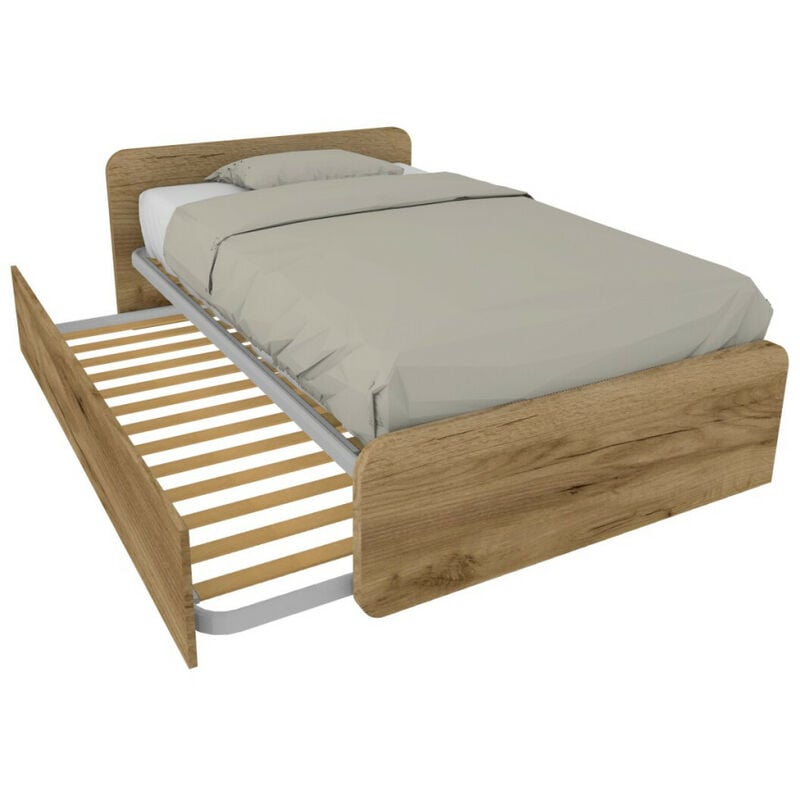foto del prodotto letto 1 piazza e mezza con letto estraibile quercia