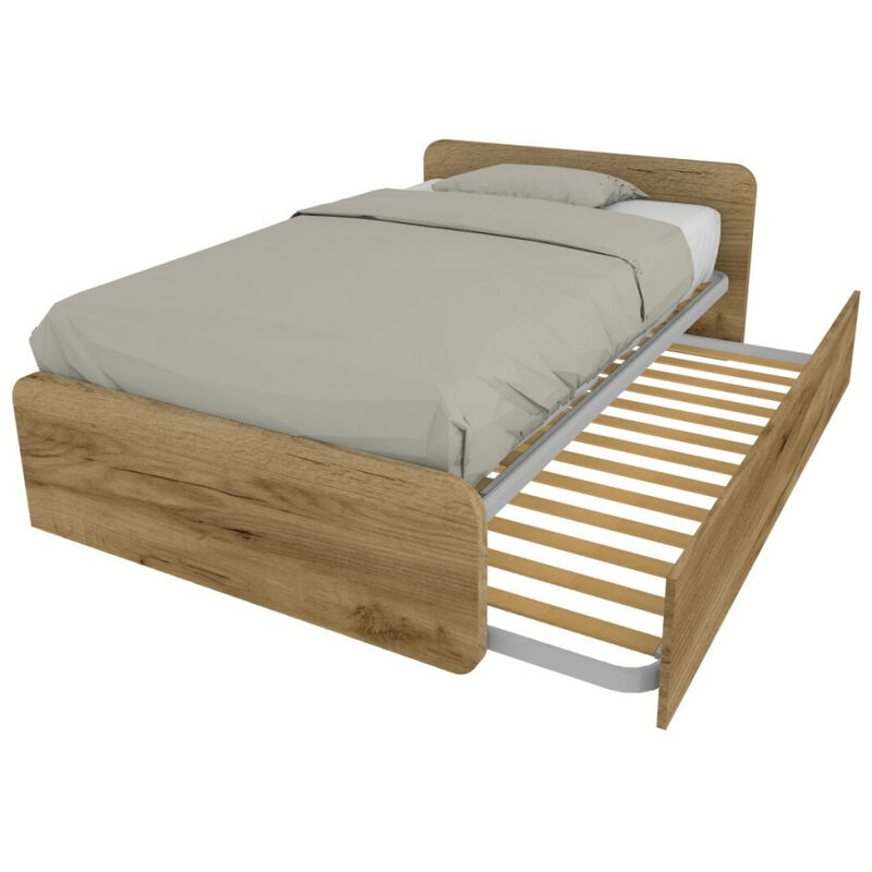 foto del prodotto letto 1 piazza e mezza con letto estraibile quercia