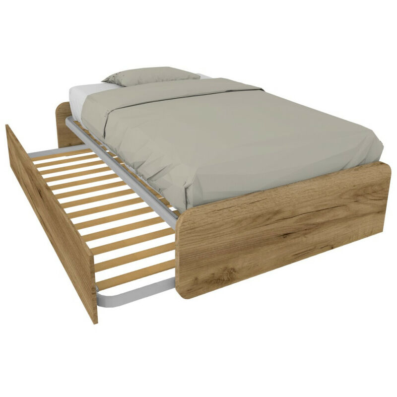 foto del prodotto letto 1 piazza e mezza con letto estraibile quercia
