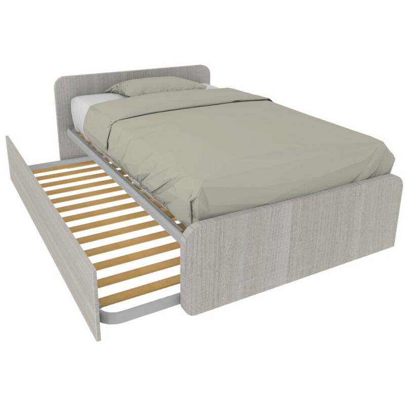 foto del prodotto letto 1 piazza e mezza con letto estraibile rovere rock