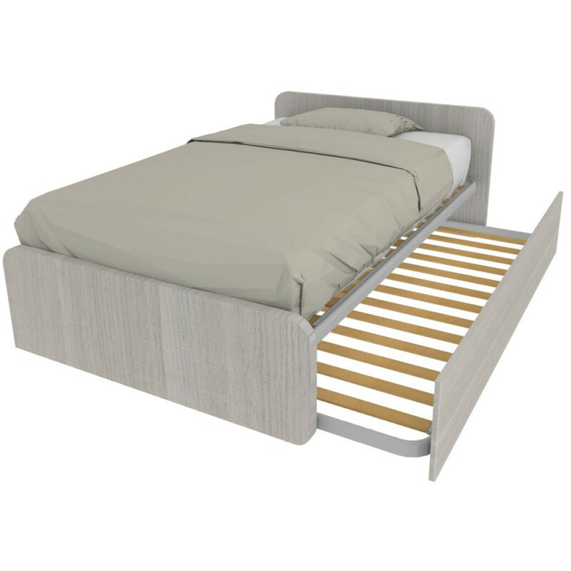 foto del prodotto letto 1 piazza e mezza con letto estraibile rovere rock