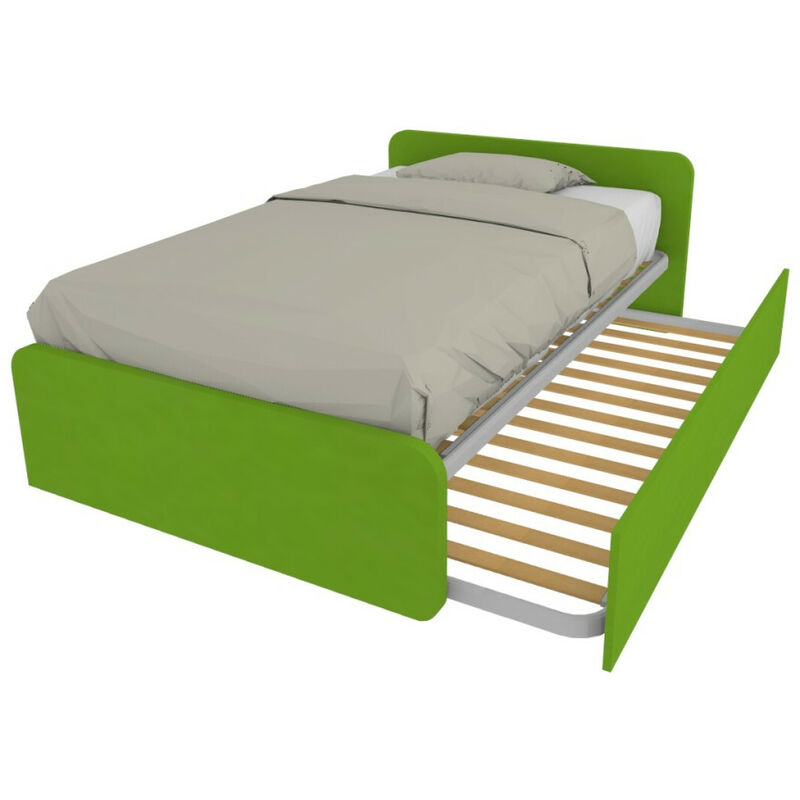 foto del prodotto letto 1 piazza e mezza con letto estraibile verde mela