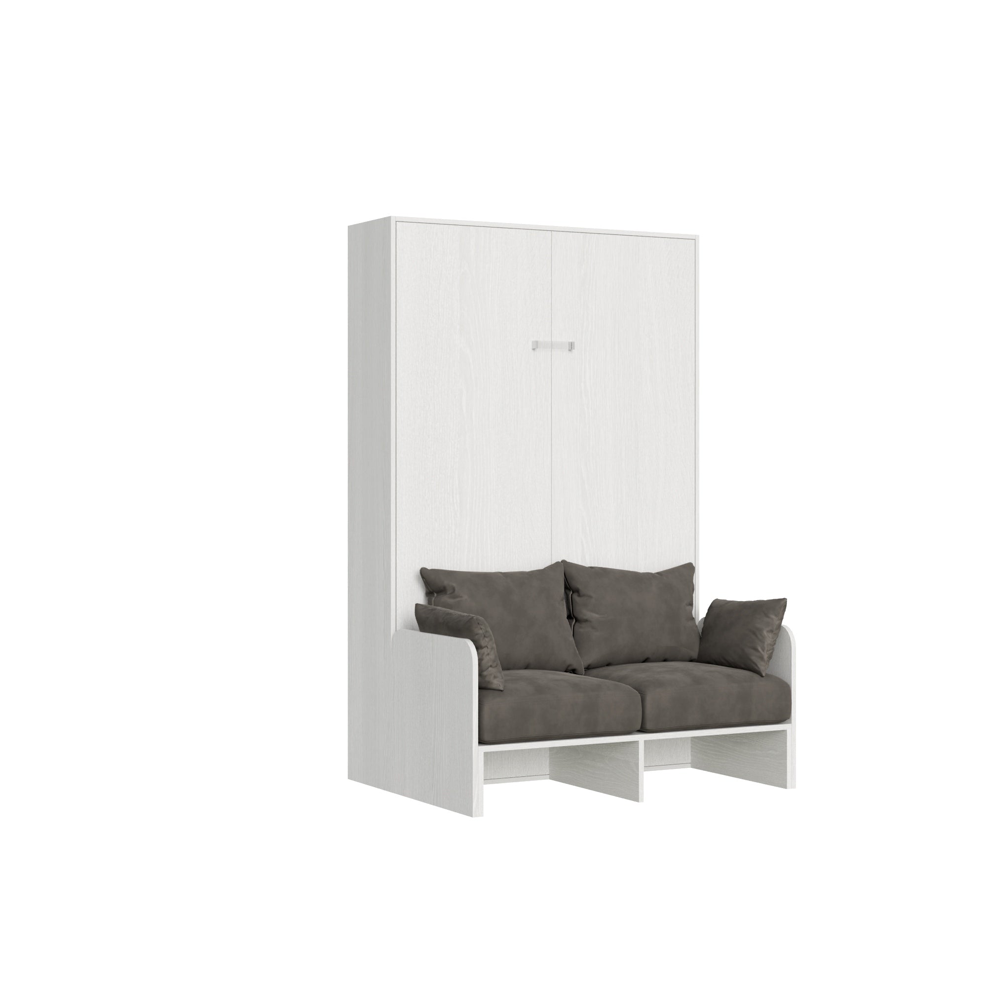 foto del prodotto letto 1 piazza e mezzo a scomparsa salvaspazio con sof kentaro h210 cm bianco