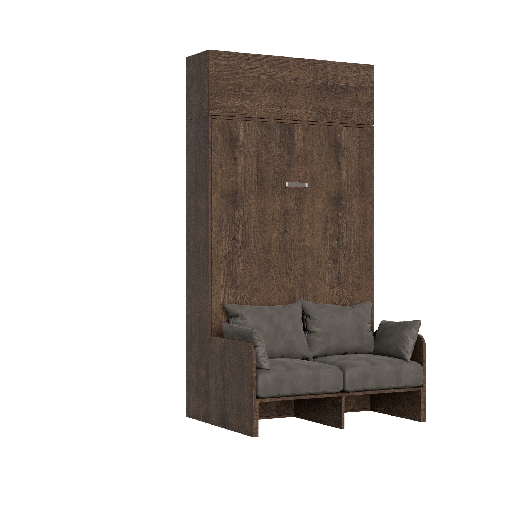 foto del prodotto letto 1 piazza e mezzo a scomparsa salvaspazio con sof kentaro h250 cm marrone