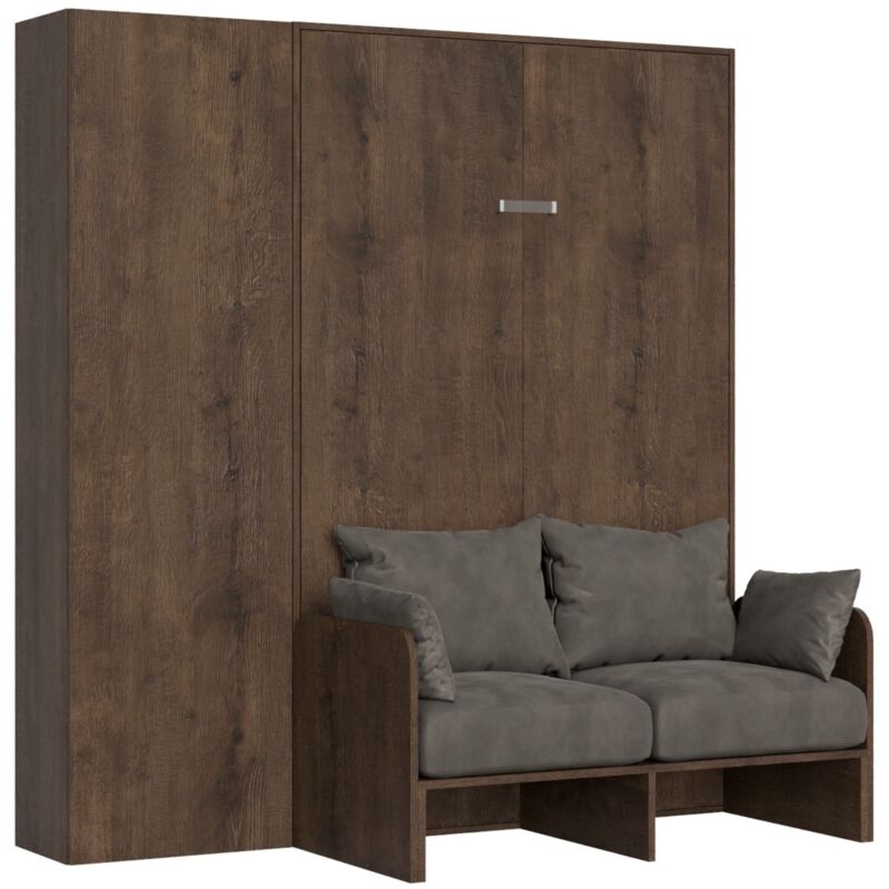 foto del prodotto letto 140 sofà kentaro verticale a scomparsa noce