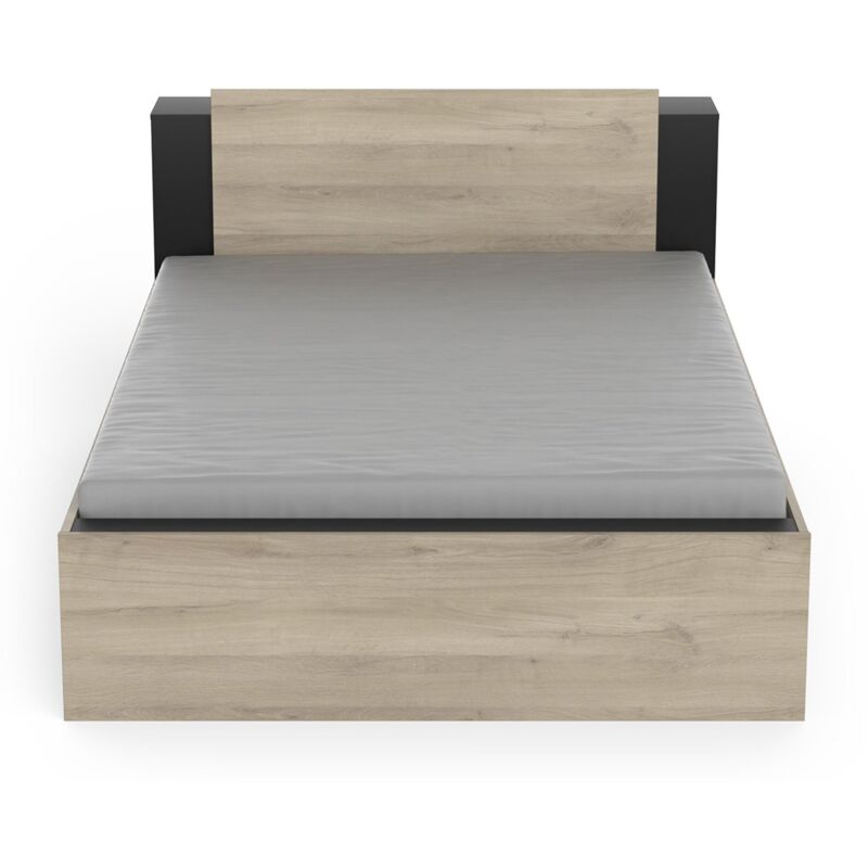foto del prodotto letto 140x190 200 cm con 2 cassetti e 2 nicchie l144,7 cm