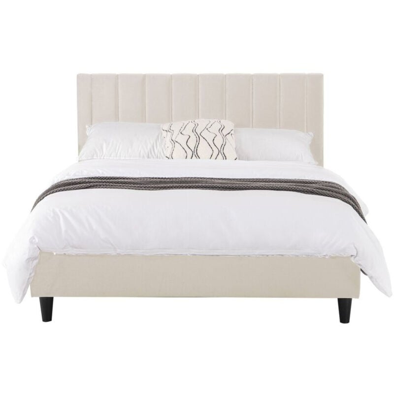 foto del prodotto letto 140x190 cm in velluto beige cambridge