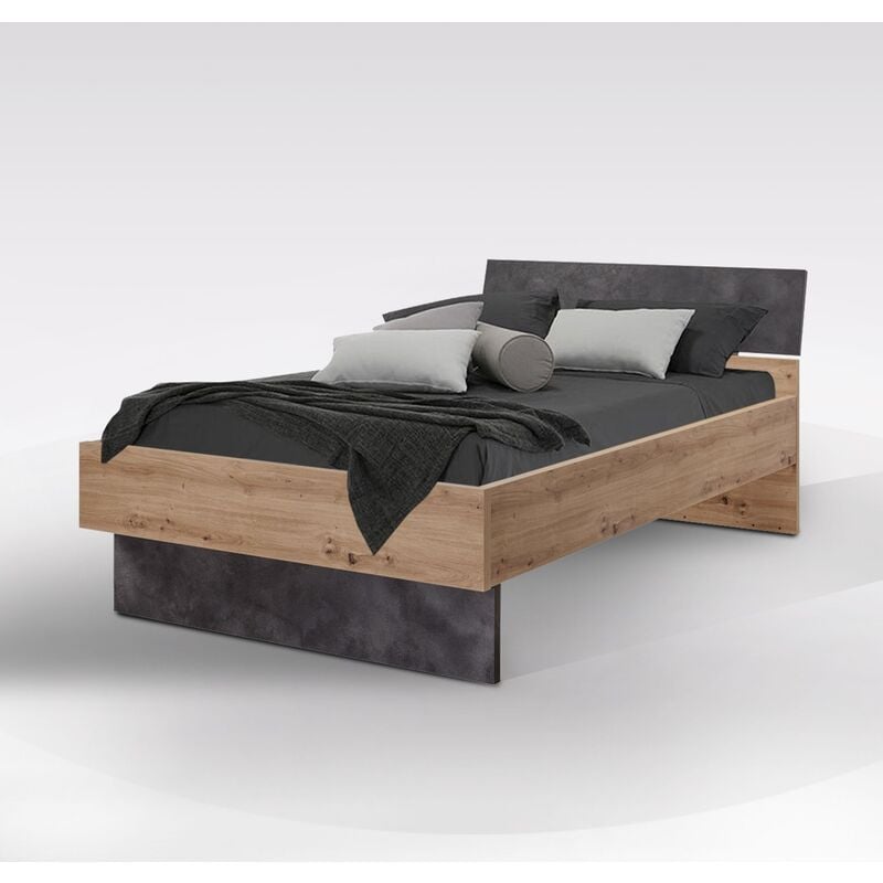 foto del prodotto letto 1piazza e 1 2 con giroletto mod. lafabrica rovere artisan e tadao