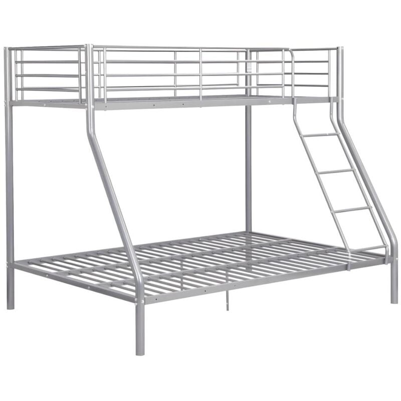 foto del prodotto letto a castello 90 e 140 x 190 cm in metallo argento elevatio