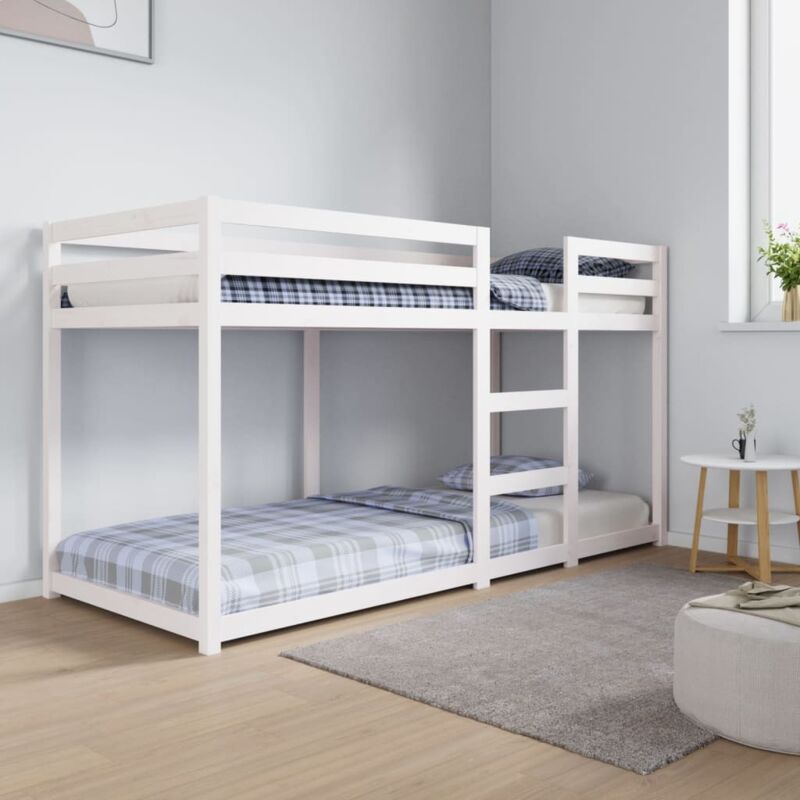 foto del prodotto letto a castello bianco 80x200 cm in legno massello di pino vidaxl
