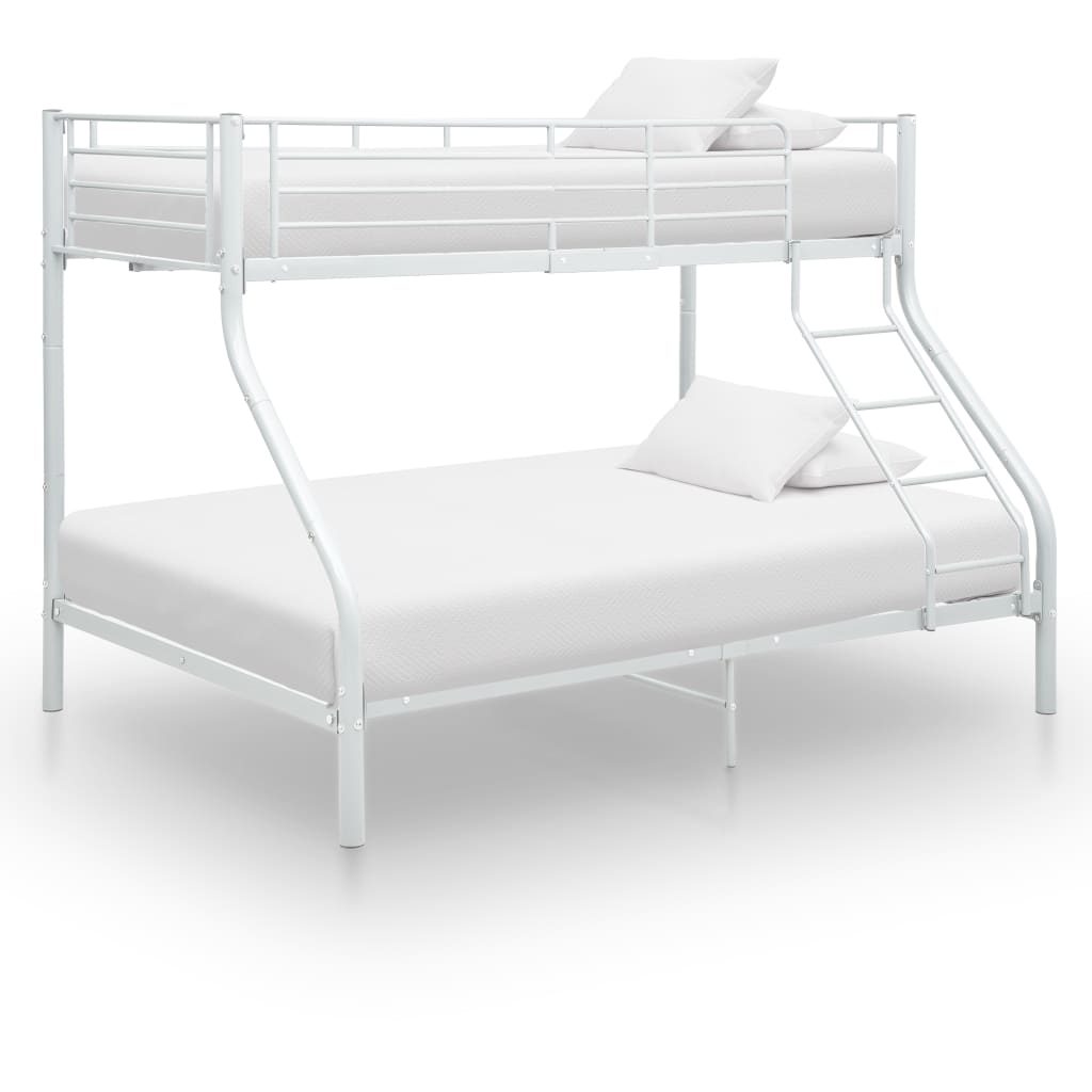 foto del prodotto letto a castello bianco in metallo 140x200 cm 90x200 cm vidaxl