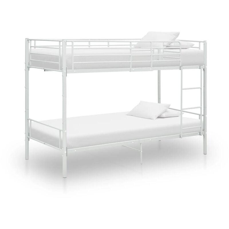 foto del prodotto letto a castello bianco in metallo 90x200 cm vidaxl