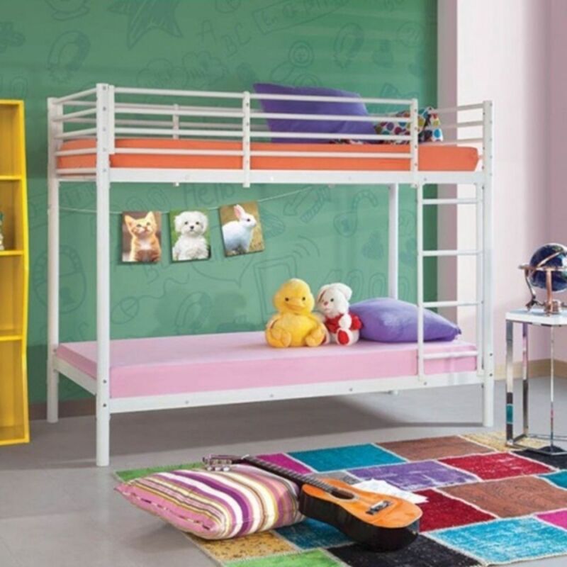foto del prodotto letto a castello in metallo balmease colore bianco