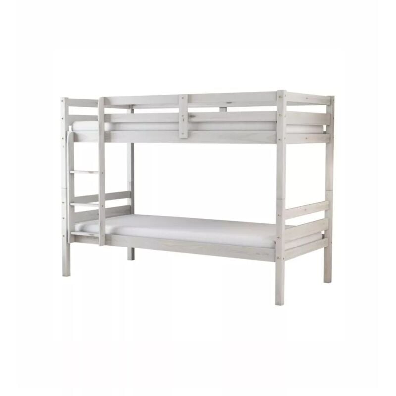 foto del prodotto letto a castello lione in pino massello bianco 90x190x150 cm