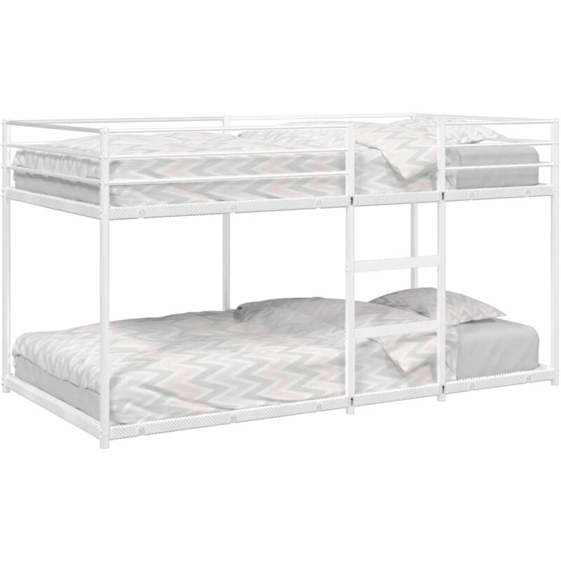 foto del prodotto letto a castello senza materasso bianco 80x200 cm in acciaio vidaxl