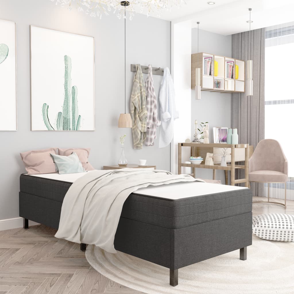 foto del prodotto letto a molle grigio in tessuto 100x200 cm cod mxl 60702