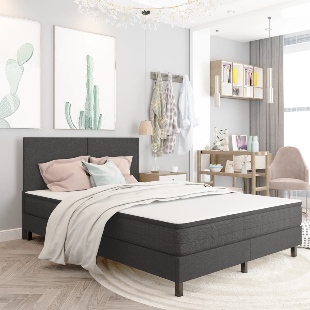 foto del prodotto letto a molle grigio in tessuto 140x200 cm vidaxl