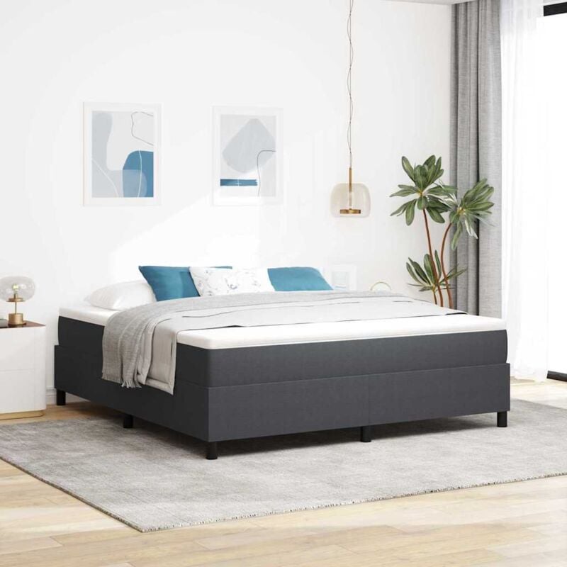 foto del prodotto letto a molle grigio scuro 180 x 200 cm vidaxl