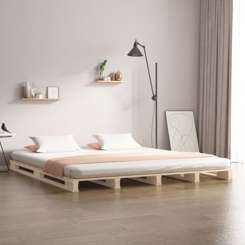 foto del prodotto letto a pallet 135x190 cm double legno massello di pino vidaxl