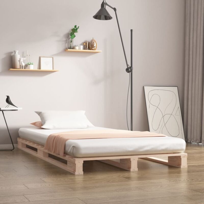 foto del prodotto letto a pallet 90x200 cm in legno massello di pino vidaxl