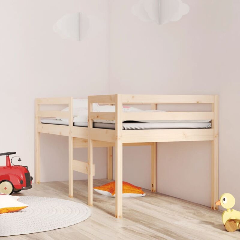 foto del prodotto letto a soppalco 90x190 cm in legno massello di pino vidaxl