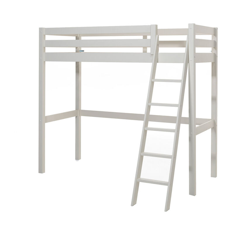 foto del prodotto letto a soppalco 90x200 compreso di molle vipack pino bianco